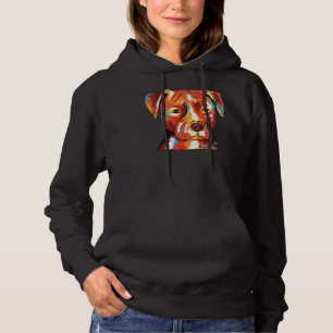 Pitbull Terrier Painting Hoodie