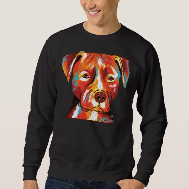 Pitbull Terrier Painting Sweatshirt (Front)