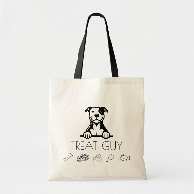 Pitbull "Treat Guy" Tote Bag (Front)