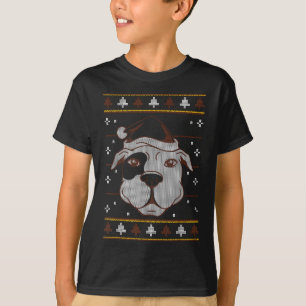 Pitbull Ugly Christmas Funny Dog Lover Owner Xmas  T-Shirt