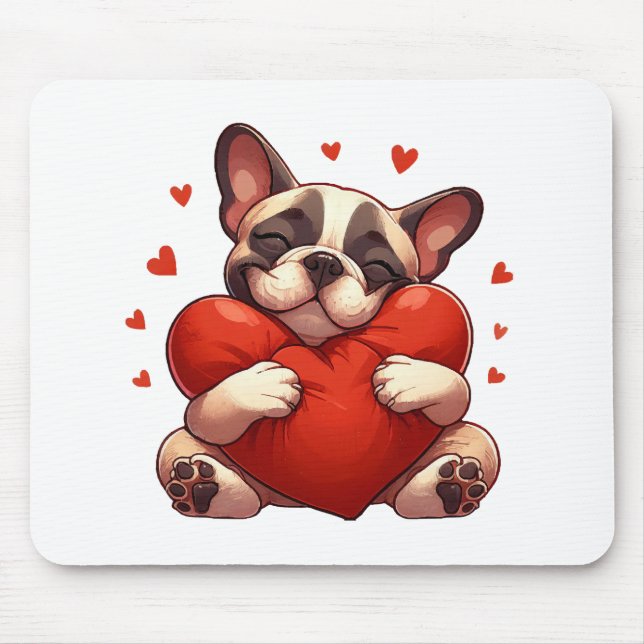 Pitbull Valentine's Day Gifts Mouse Pad (Front)