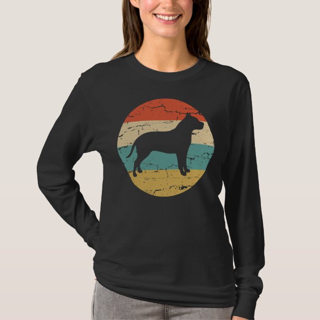 Pitbull Vintage Retro T-Shirt (Front)