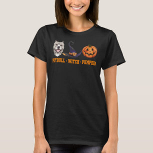 Pitbull Witch Pumpkin Halloween Classic T-Shirt
