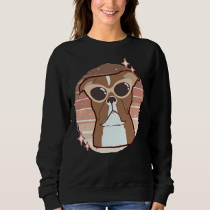Pitbull With Sunglasses Sweatshirt