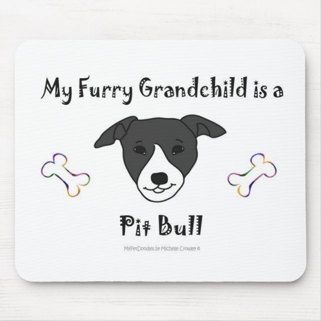 PitBullBLackWhite Mouse Pad (Front)