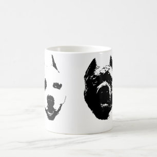 Pitbulls bw coffee mug