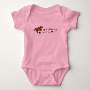 PitBullTanWhiteBrother Baby Bodysuit