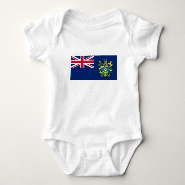 Pitcairn Islands Flag Baby Bodysuit (Front)