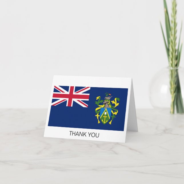 Pitcairn Islands Flag Thank You Card (Front)