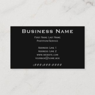 Pitch Black Business Card