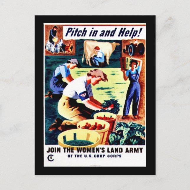 Pitch In And Help Postcard (Front)
