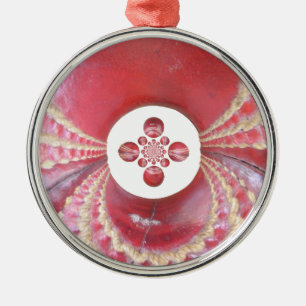 Pitch Kaleidoscope: Cricket Balls The Game's Heart Metal Tree Decoration