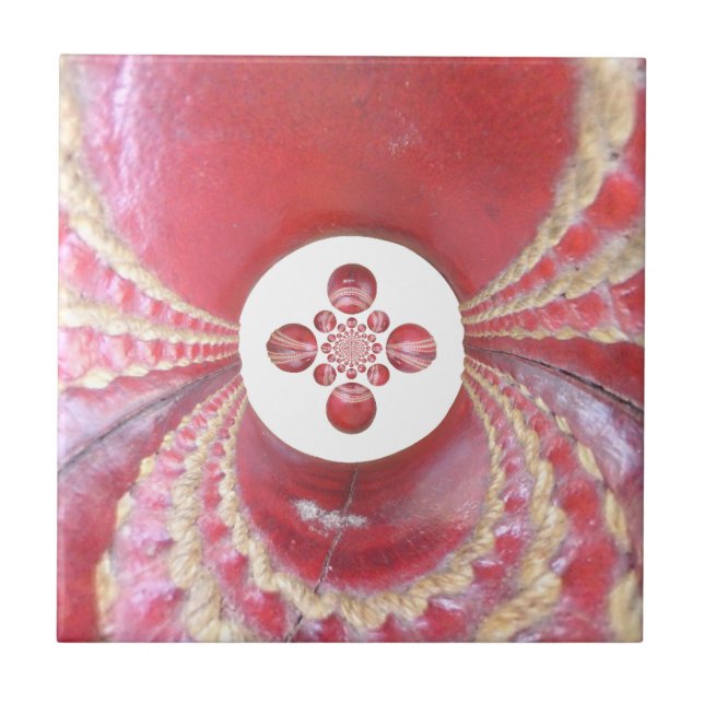 Pitch Kaleidoscope: Cricket Balls The Game's Heart Tile (Front)