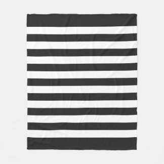 Pitch Pastel & Soft White Lines Pattern Fleece Blanket