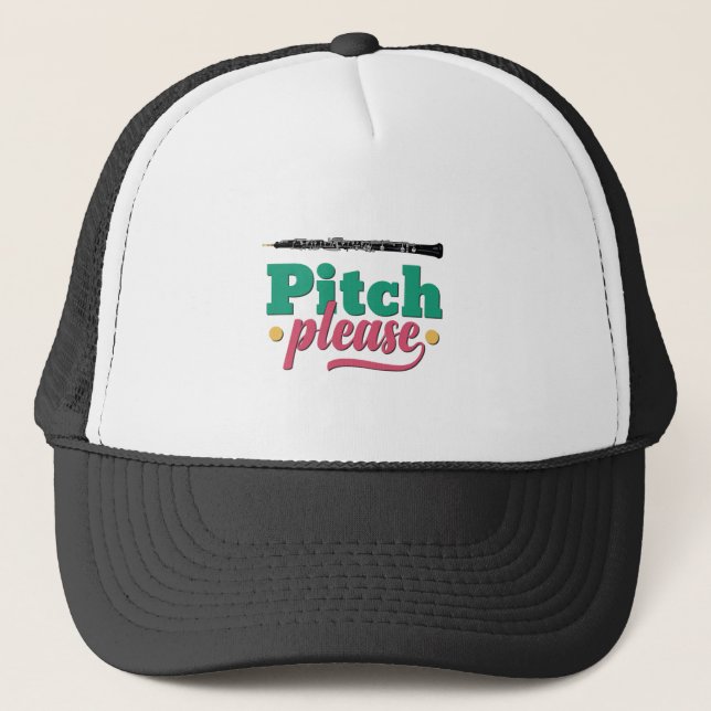 Pitch Please: Oboe Trucker Hat (Front)