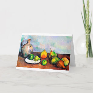Pitcher and Fruit, Paul Cezanne Card