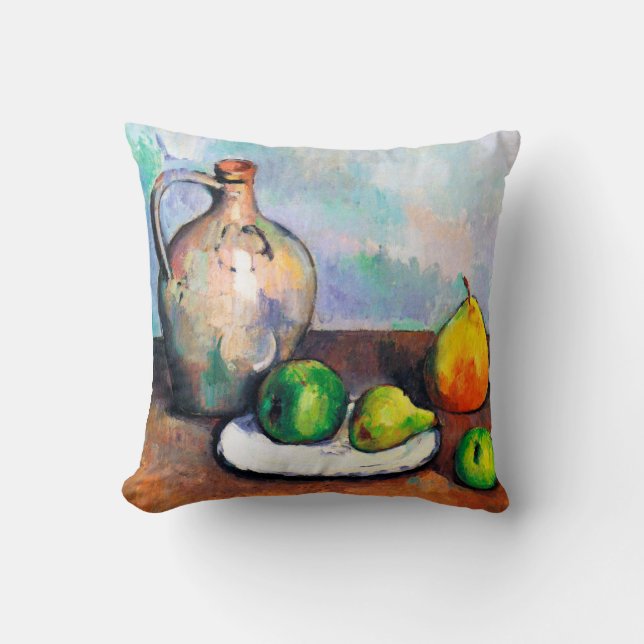 Pitcher and Fruit, Paul Cezanne Cushion (Front)