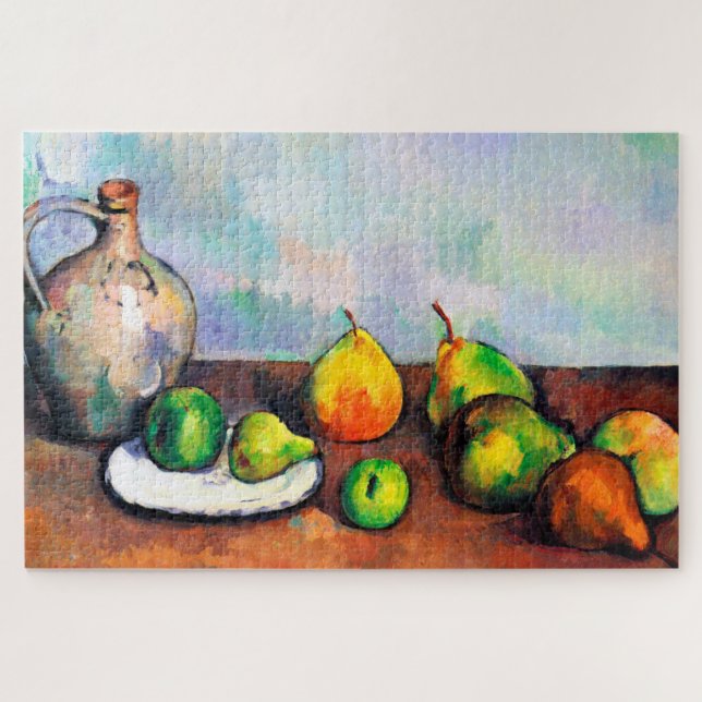 Pitcher and Fruit, Paul Cezanne Jigsaw Puzzle (Horizontal)