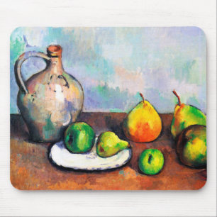 Pitcher and Fruit, Paul Cezanne Mouse Pad