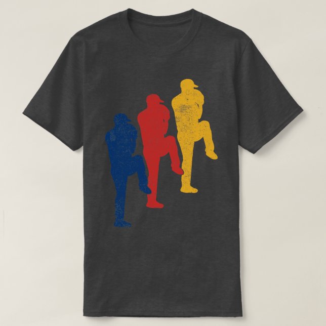 Pitcher Baseball Baseball Player T-Shirt (Design Front)