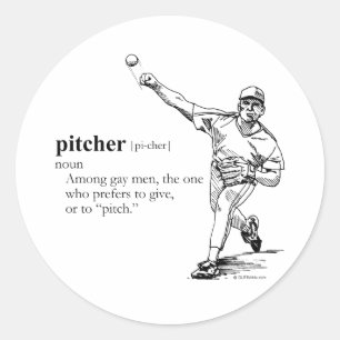PITCHER CLASSIC ROUND STICKER