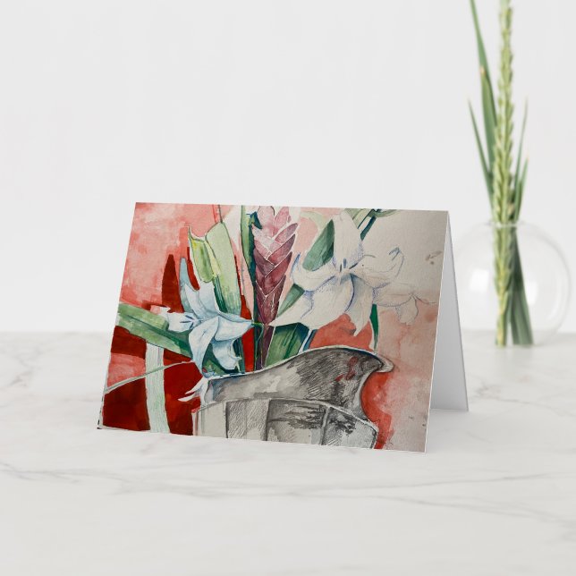 Pitcher Foil Greeting Card (Front)