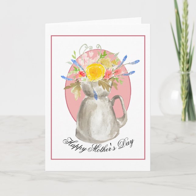 Pitcher of Flowers Card (Front)