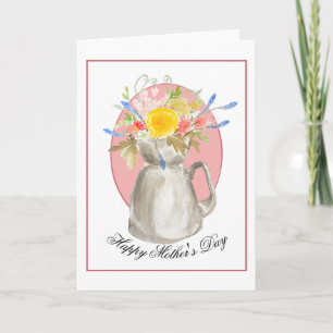 Pitcher of Flowers Card