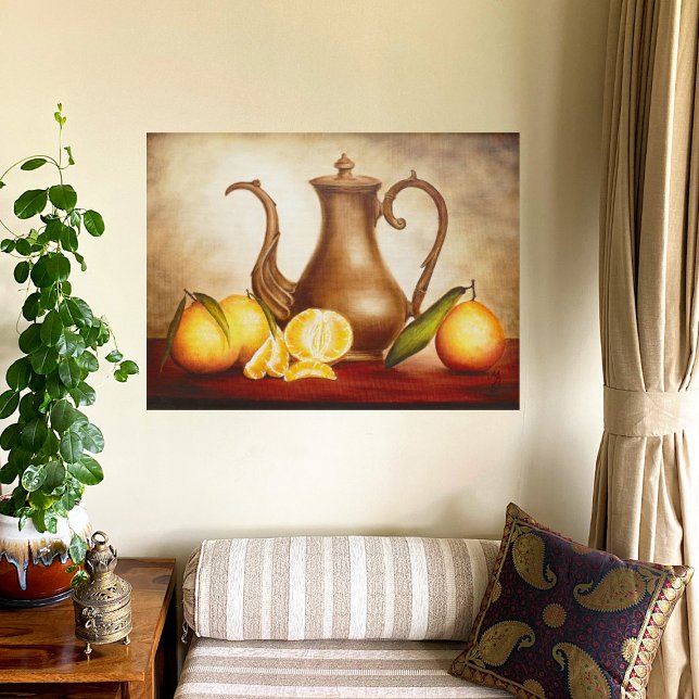 Pitcher with Oranges - Art Print (Creator Uploaded)