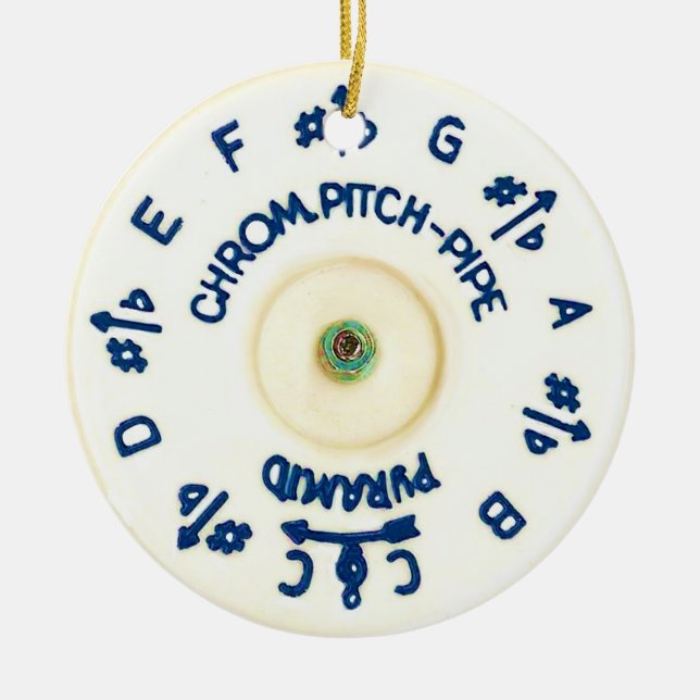 Pitchpipe Ceramic Tree Decoration (Front)