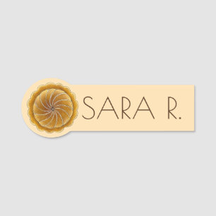 Pithivier French Puff Pastry Pie Patisserie Bakery Name Tag