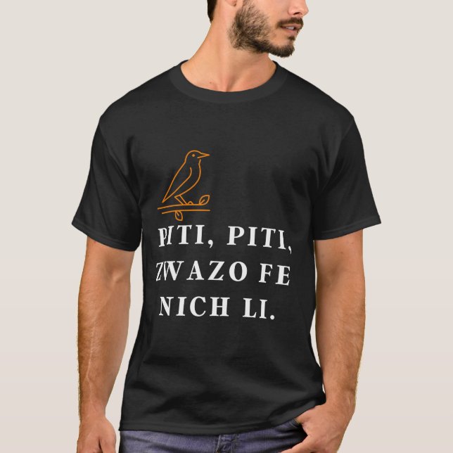 Piti piti zwazo fe nich li haitian creole saying T-Shirt (Front)
