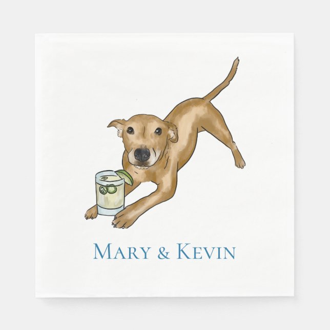 Pitmix Dog Napkin  (Front)