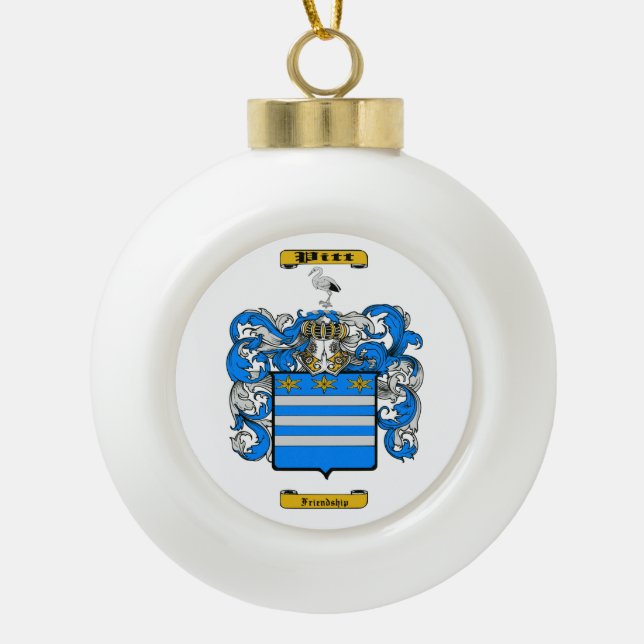 Pitt Ceramic Ball Christmas Ornament (Front)