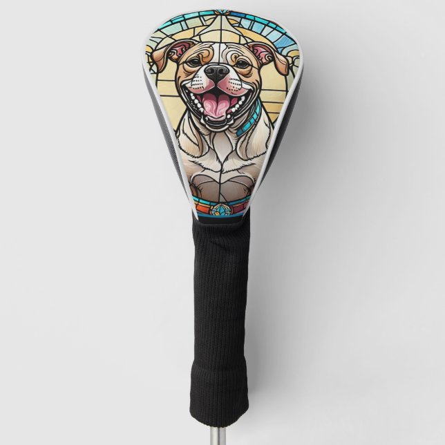Pittbull Dog Golf Head Cover (Front)