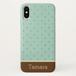 Pitter-Patter Raindrops Monogram Case-Mate iPhone Case