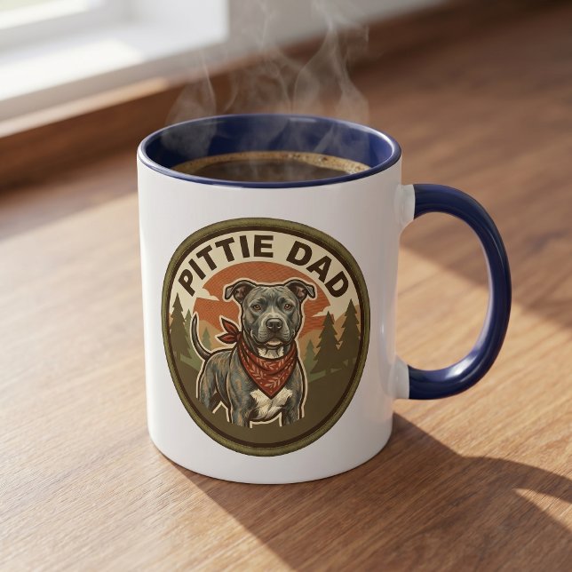 Pittie Dad Coffee Mug | Pitbull Rescue Dad Gift (Creator Uploaded)