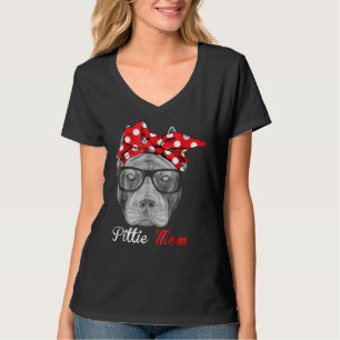 Pittie Mom For Pitbull Dog Lovers T-Shirt