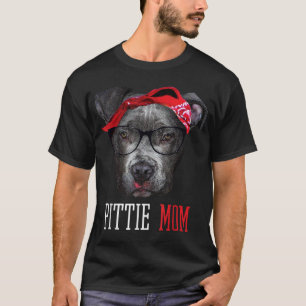 Pittie Mom Pitbull Dog Lovers Mothers Day     T-Shirt