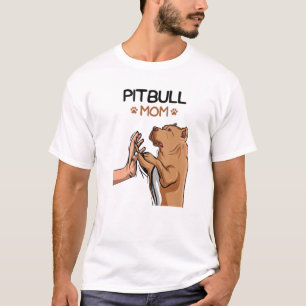 Pittie Mom Pitbull Dog Mama Women Girls T-Shirt