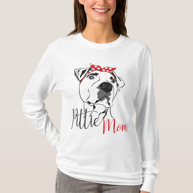 Pittie Mum American Pitbull Dog Lover Gift T-Shirt (Front)