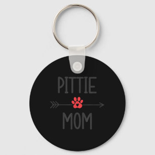 Pittie Mum Funny Womens Pitbull Dog Lovers Gift Key Ring