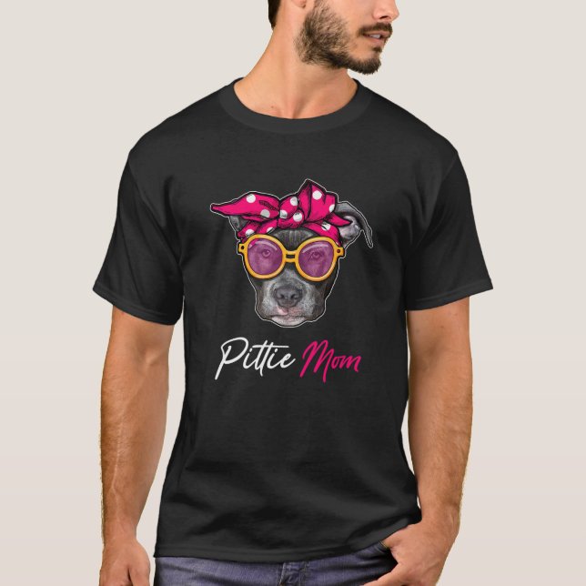 Pittie Mum Pitbull Dog Lovers Mothers Day Gift  Wo T-Shirt (Front)