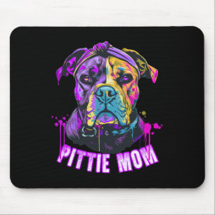 Pittie Mum Pitbull Dog Lovers Mothers Day  Mouse Pad