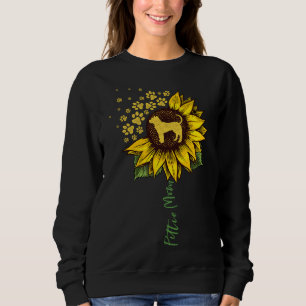 Pittie Mum Sunflower Pitbull Lover Gifts Dog Mum M Sweatshirt