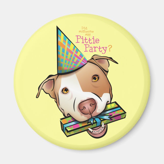 Pittie Party Magnet (Front)