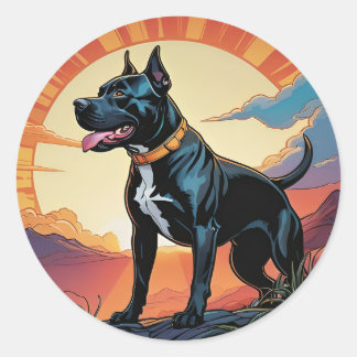 Pittie Pitbull Adventure Hiking Dog Stickers
