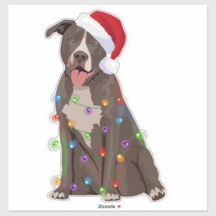 Pittie Pitbull Christmas Lights Xmas Dog Lover 