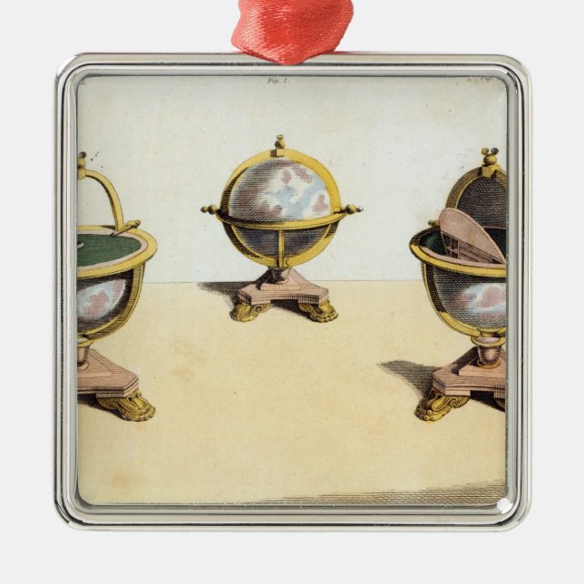 Pitt's Cabinett Globe Writing Table Metal Tree Decoration (Front)