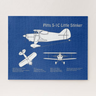 Pitts S-1C - Aeroplane Blueprint Plans ABD Jigsaw Puzzle